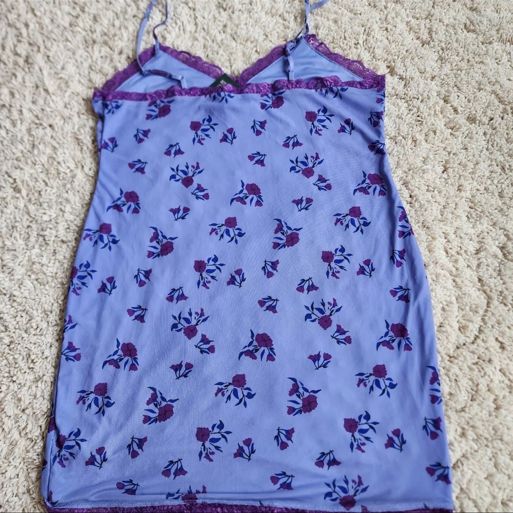 Periwinkle & Purple Floral Print Slip Dress - Picture 11 of 11